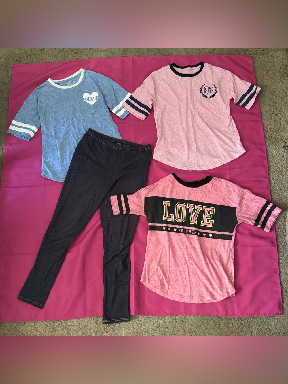 Girls T Shirt bundle size XL Girls Outfit XL *inspired by Victorias Secret Pink*